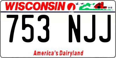 WI license plate 753NJJ