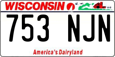 WI license plate 753NJN