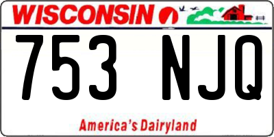 WI license plate 753NJQ