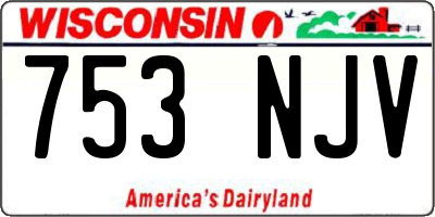 WI license plate 753NJV