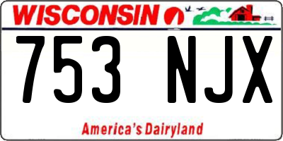 WI license plate 753NJX