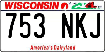 WI license plate 753NKJ