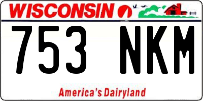 WI license plate 753NKM
