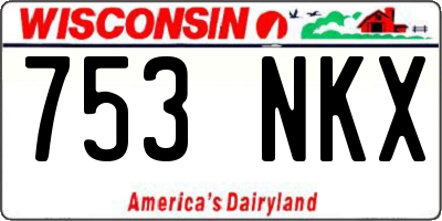 WI license plate 753NKX