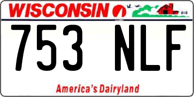 WI license plate 753NLF
