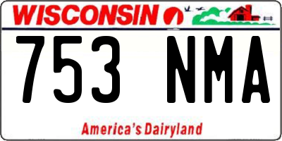 WI license plate 753NMA