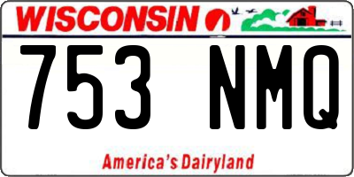 WI license plate 753NMQ