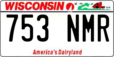 WI license plate 753NMR