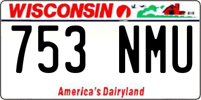WI license plate 753NMU