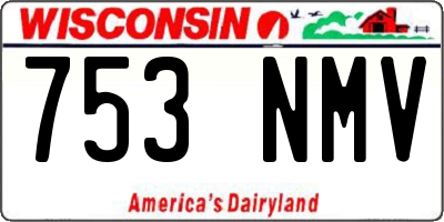 WI license plate 753NMV