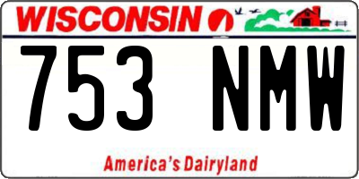 WI license plate 753NMW