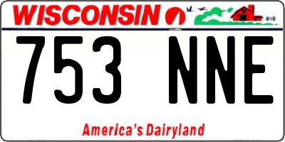 WI license plate 753NNE