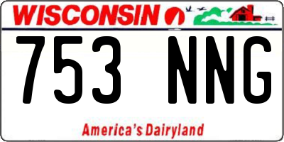 WI license plate 753NNG