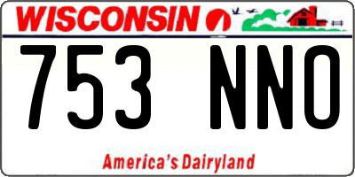 WI license plate 753NNO