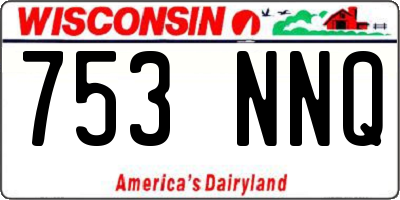 WI license plate 753NNQ