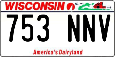 WI license plate 753NNV