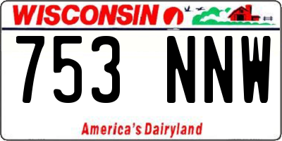 WI license plate 753NNW