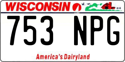WI license plate 753NPG