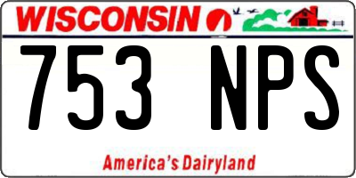 WI license plate 753NPS