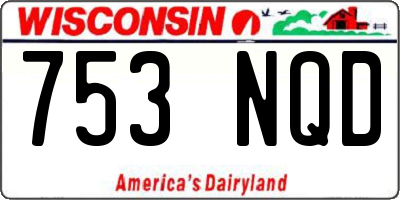 WI license plate 753NQD