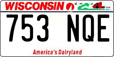 WI license plate 753NQE