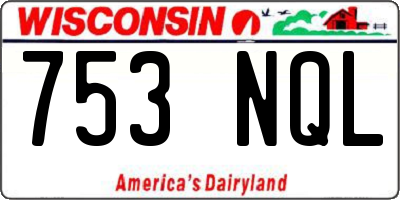 WI license plate 753NQL