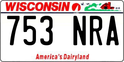 WI license plate 753NRA