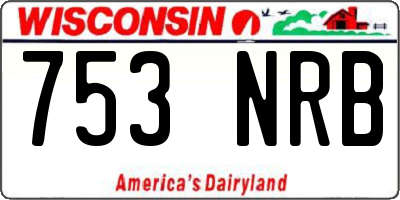 WI license plate 753NRB