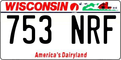 WI license plate 753NRF