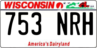 WI license plate 753NRH