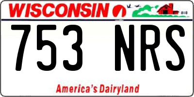WI license plate 753NRS