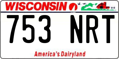 WI license plate 753NRT