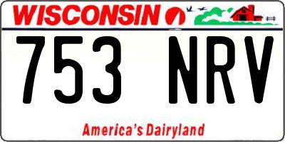 WI license plate 753NRV