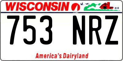 WI license plate 753NRZ