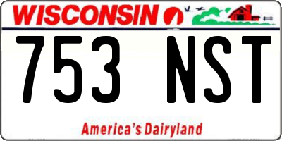 WI license plate 753NST