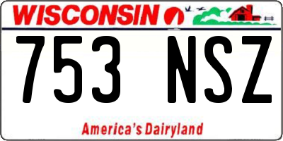 WI license plate 753NSZ