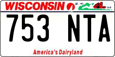 WI license plate 753NTA