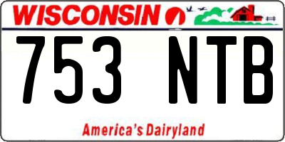 WI license plate 753NTB