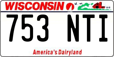 WI license plate 753NTI