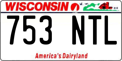 WI license plate 753NTL