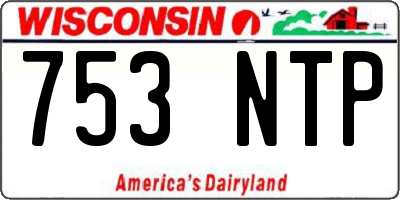 WI license plate 753NTP