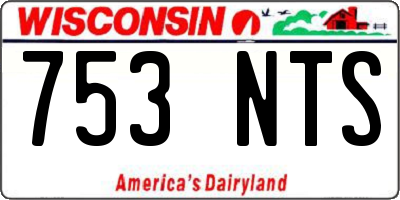 WI license plate 753NTS