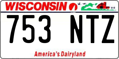 WI license plate 753NTZ