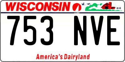 WI license plate 753NVE