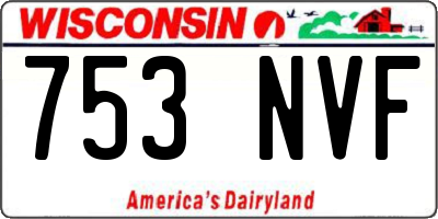 WI license plate 753NVF