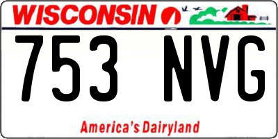 WI license plate 753NVG