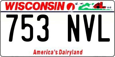 WI license plate 753NVL