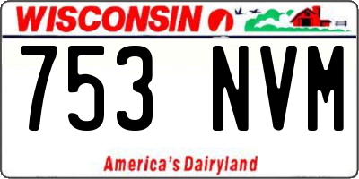 WI license plate 753NVM
