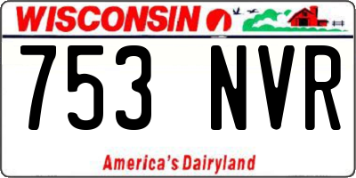 WI license plate 753NVR