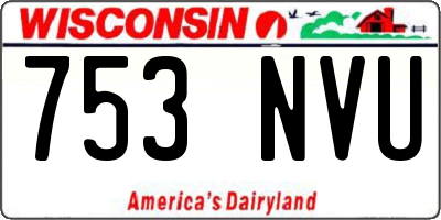 WI license plate 753NVU